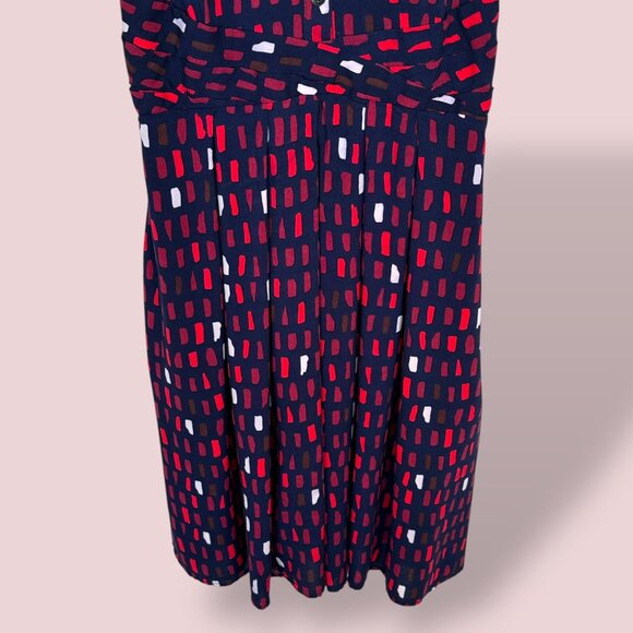 Anthropologie 11.1 Tylho Brynn Shirtdress In Navy/ Marin Red Career Size Small - Picture 5 of 12